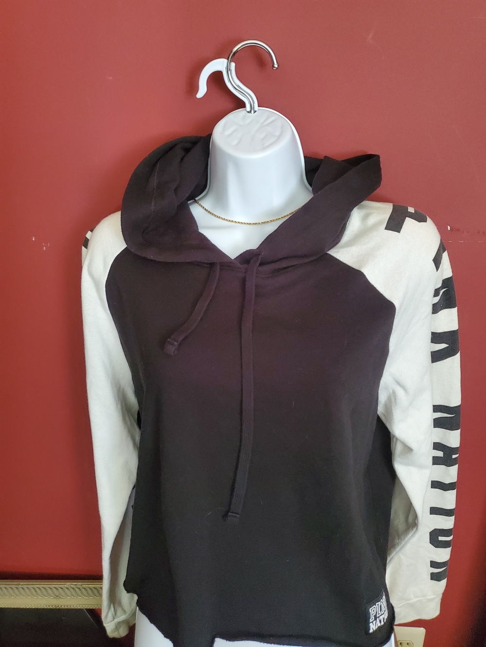 Victoria's Secret PINK Black and White Logo Hoodie